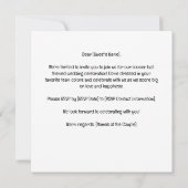 サッカー結婚をテーマにしたグリーンのボール 招待状 (裏面)