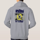 サッカー統一されたフード付きスウェットシャツ パーカ (裏面)