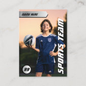 サッカー統計シールドカードサッカートレーディングカード コーリングカード (裏面)