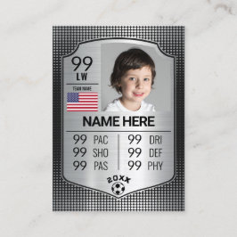 サッカー統計シールドカードサッカートレーディングカード コーリングカード