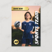 サッカー統計シールドカードサッカー取引カード コーリングカード (裏面)