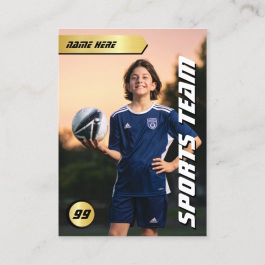 サッカー統計シールドカードサッカー取引カード コーリングカード (裏面)