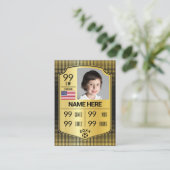 サッカー統計シールドカードサッカー取引カード コーリングカード (スタンド正面)