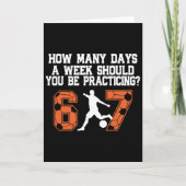 サッカー練習あるのみ 67 おもしろい Meme カード (正面)