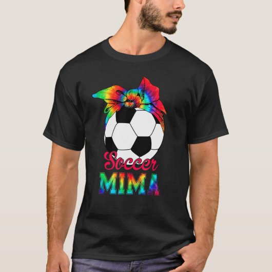サッカー美馬絞り染めサッカー母の日 Tシャツ (正面)