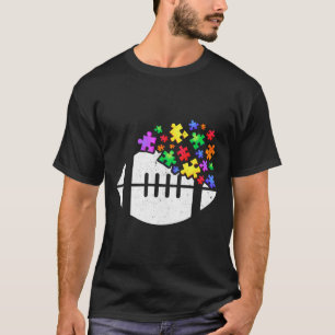 サッカー自閉症パズルメンズウィメンズキッズ自閉症アウェア Tシャツ