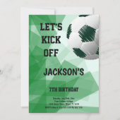 サッカー芸術的テーマ 招待状 (正面)