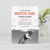 サッカー観戦パーティー招待 サッカーゲームデー 招待状 (スタンド正面)