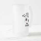 サッカー観戦 フロストグラスビールジョッキ (正面右)
