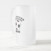 サッカー観戦 フロストグラスビールジョッキ (正面左)