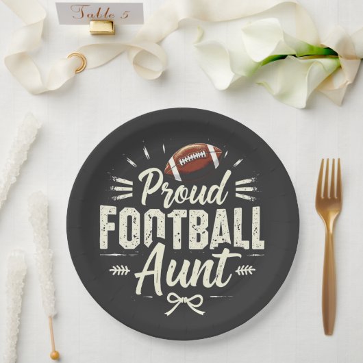 サッカー誇りを持ったの叔母ファンタジーサッカーマッチング ペーパープレート (ウェディング)