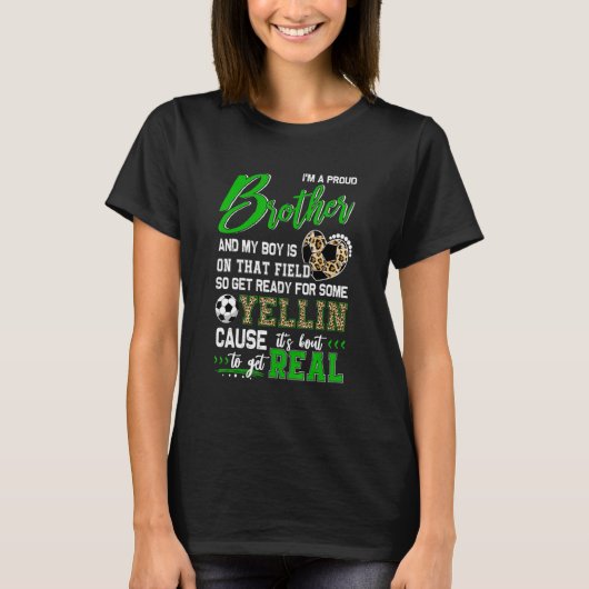 サッカー誇りを持ったブラザーサッカー家族マッチング1 Tシャツ (正面)
