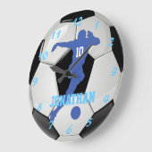 サッカー誇りを持ったママ個人およびカスタマイズ可能 ラージ壁時計 (傾斜)