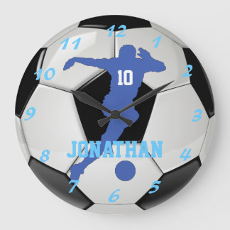 サッカー誇りを持ったママ個人およびカスタマイズ可能 ラージ壁時計