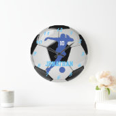 サッカー誇りを持ったママ個人およびカスタマイズ可能 ラージ壁時計 (ホーム)
