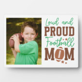 サッカー誇りを持ったママ家族写真 フォトプラーク (正面)