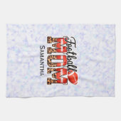 サッカー誇りを持ったママ – ゲームデイ愛好家 キッチンタオル (横)