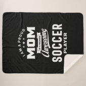 サッカー誇りを持った選手の素晴らし母親 シェルパブランケット (正面(横))