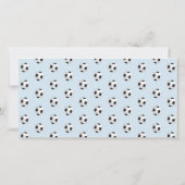 サッカー誕生日ありがとうフォトカード サンキューカード (裏面)