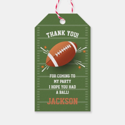 サッカー誕生日ありがとう ギフトタグ (正面)