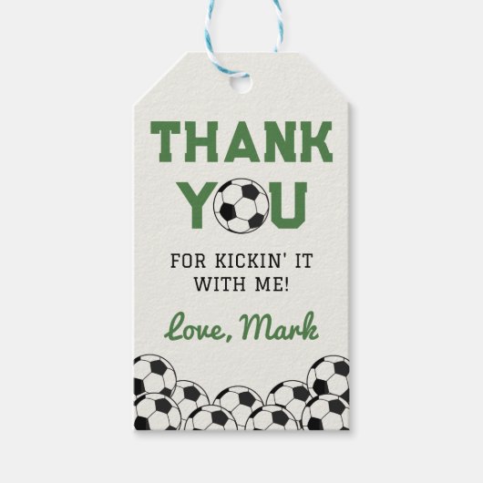 サッカー誕生日ありがとう ギフトタグ (正面)