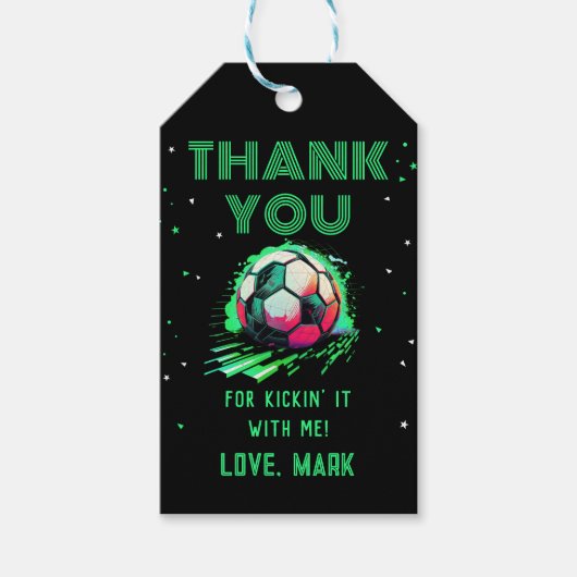 サッカー誕生日ありがとう ギフトタグ (正面)