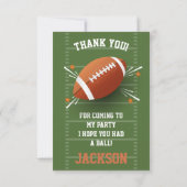 サッカー誕生日ありがとう サンキューカード (裏面)