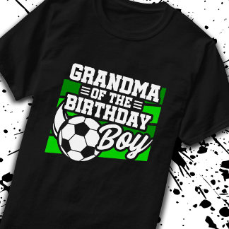 サッカー誕生日おばあちゃん – ボーイズサッカー誕生日 Tシャツ