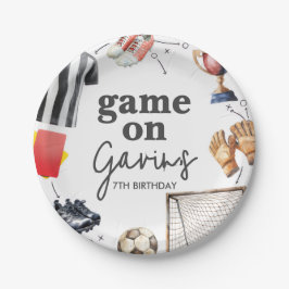 サッカー誕生日おめでとう ペーパープレート