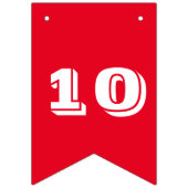 サッカー誕生日のバナースポーツパーティー少年ネイビーレッド バンティングフラッグ (第2の旗)