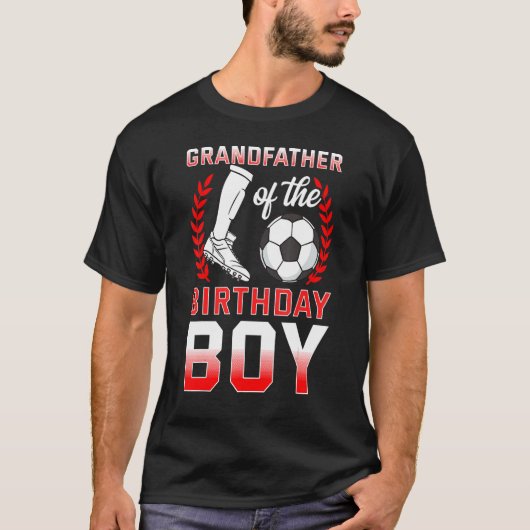 サッカー誕生日の祖父 Tシャツ (正面)