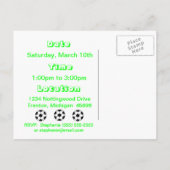サッカー誕生日はがき インビテーションポストカード (裏面)