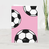 サッカー誕生日カード – ピンクスポーツテーマ カード (裏面)