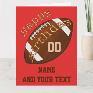 サッカー誕生日カード(NAME、NUMBER、MESSAGE) カード