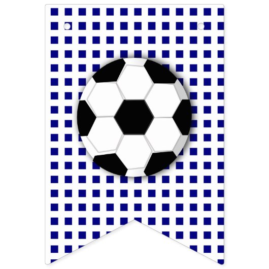 サッカー誕生日ガーランドクール少年パーティー海軍 バンティングフラッグ (第3の旗)