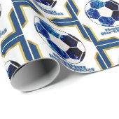 サッカー誕生日ギフト包装紙 ラッピングペーパー (ロールコーナー)