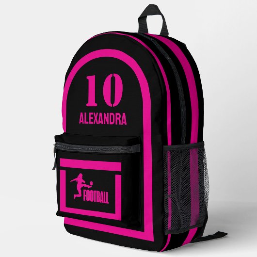 サッカー誕生日ギフト，サッカー選手ガール， Acc プリントバックパック