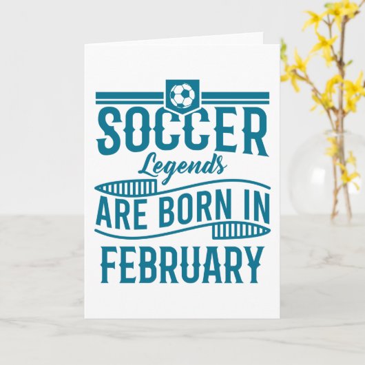 サッカー誕生日サッカーファンの伝説生まれが登場 カード (黄色い花)