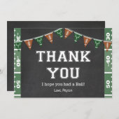 サッカー誕生日サンキューカード 招待状 (正面/裏面)