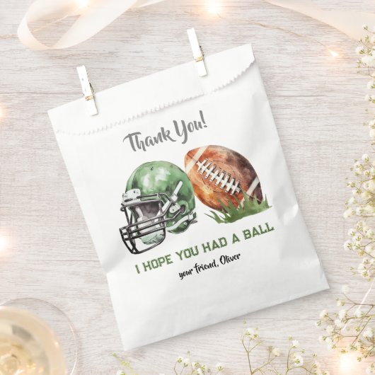 サッカー誕生日サンキューフェイバーバッグ フェイバーバッグ (クリップ留めされた状態)