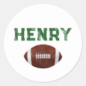 サッカー誕生日シール ラウンドシール (正面)