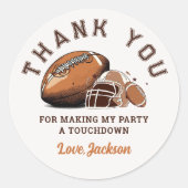 サッカー誕生日シール ラウンドシール (正面)