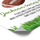 サッカー誕生日タイムカプセルサイン ポスター (角)