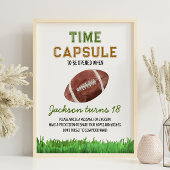 サッカー誕生日タイムカプセルサイン ポスター