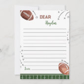 サッカー誕生日タイムカプセルノートメッセージカード サンキューカード (正面)