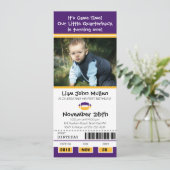 サッカー誕生日チケット 招待状 (スタンド正面)