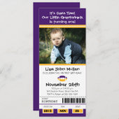 サッカー誕生日チケット 招待状 (正面/裏面)