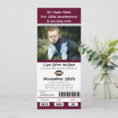 サッカー誕生日チケット 招待状 (スタンド正面)