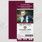 サッカー誕生日チケット 招待状 (正面/裏面)