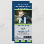 サッカー誕生日チケット 招待状 (正面/裏面)